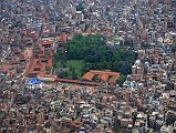 Kathmandu Patan Durbar Square 01 From Plane Patans Durbar Square is the heart of Patan and is filled with monuments, temples and statues, probably the best Newari architecture in Nepal. The square rose to prominence between 16C to 18C during the Malla period. On the right is the Patans Royal Palace.